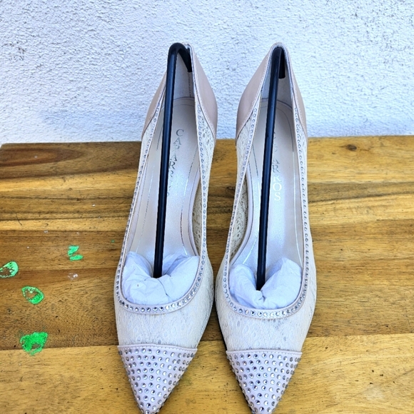 New Caparros Nude Satin Quillian Shoes Women's Size 9.5 - Picture 4 of 16